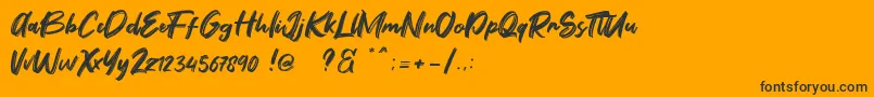 Fontbliz Free Font – Black Fonts on Orange Background