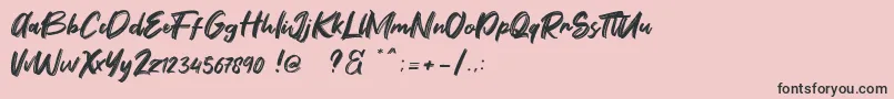 Fontbliz Free Font – Black Fonts on Pink Background