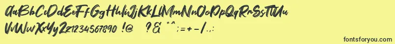 Fontbliz Free Font – Black Fonts on Yellow Background