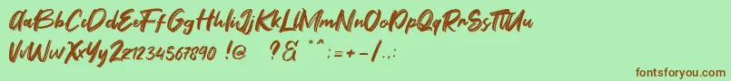 Fontbliz Free Font – Brown Fonts on Green Background