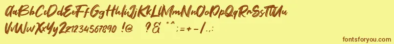Fontbliz Free Font – Brown Fonts on Yellow Background