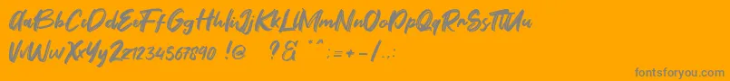 Fontbliz Free Font – Gray Fonts on Orange Background