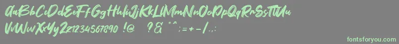 Fontbliz Free Font – Green Fonts on Gray Background