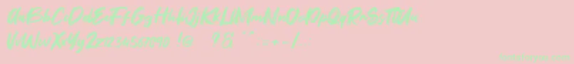Fontbliz Free Font – Green Fonts on Pink Background