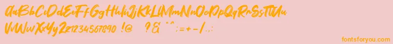 Fontbliz Free Font – Orange Fonts on Pink Background