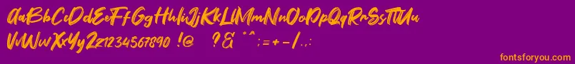 Fontbliz Free Font – Orange Fonts on Purple Background