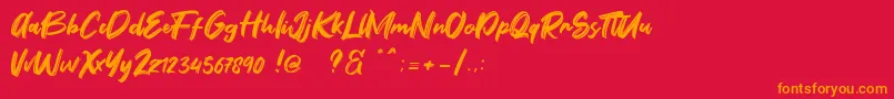 Fontbliz Free Font – Orange Fonts on Red Background