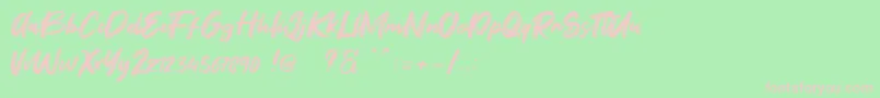Fontbliz Free Font – Pink Fonts on Green Background