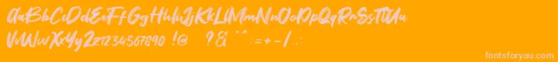 Fontbliz Free Font – Pink Fonts on Orange Background