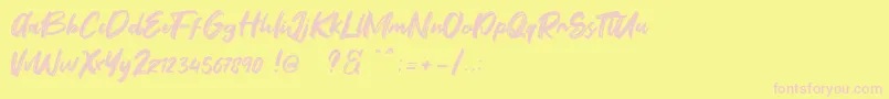 Fontbliz Free Font – Pink Fonts on Yellow Background