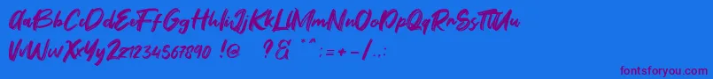 Fontbliz Free Font – Purple Fonts on Blue Background