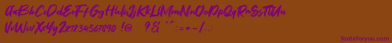 Fontbliz Free Font – Purple Fonts on Brown Background