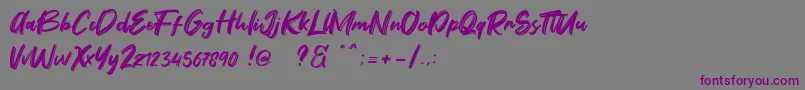 Fontbliz Free Font – Purple Fonts on Gray Background