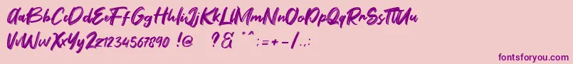 Fontbliz Free Font – Purple Fonts on Pink Background