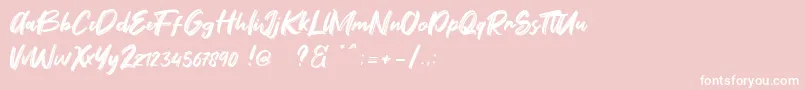 Fontbliz Free-Schriftart – Weiße Schriften auf rosa Hintergrund