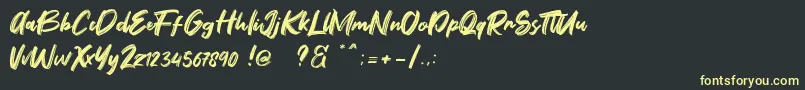 Fontbliz Free Font – Yellow Fonts on Black Background