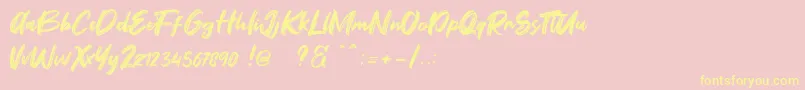 Fontbliz Free Font – Yellow Fonts on Pink Background