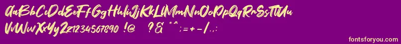 Fontbliz Free Font – Yellow Fonts on Purple Background