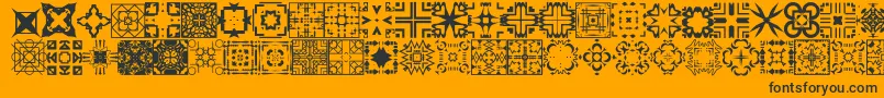 FontCo1  -Schriftart – Schwarze Schriften auf orangefarbenem Hintergrund