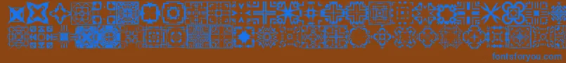 フォントFontCo1   – 茶色の背景に青い文字