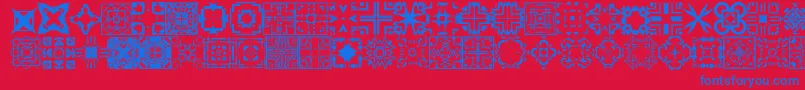 fuente FontCo1   – Fuentes Azules Sobre Fondo Rojo