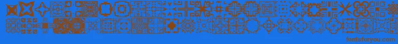 フォントFontCo1   – 茶色の文字が青い背景にあります。