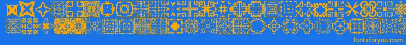 Fonte FontCo1   – fontes laranjas em um fundo azul