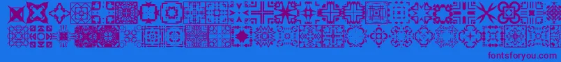 FontCo1  -Schriftart – Violette Schriften auf blauem Hintergrund
