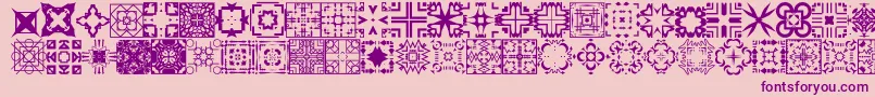 フォントFontCo1   – ピンクの背景に紫のフォント