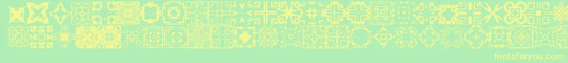 FontCo1   Font – Yellow Fonts on Green Background