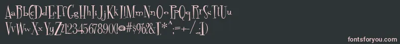 Шрифт Fontdinerdotcom – розовые шрифты на чёрном фоне