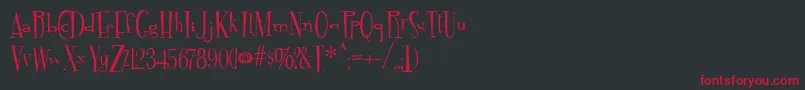 フォントFontdinerdotcom – 黒い背景に赤い文字