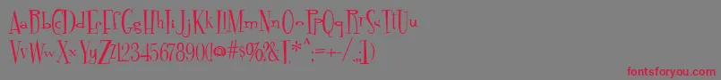 フォントFontdinerdotcom – 赤い文字の灰色の背景