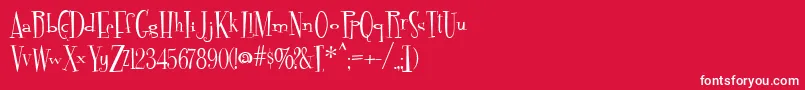 fuente Fontdinerdotcom – Fuentes Blancas Sobre Fondo Rojo
