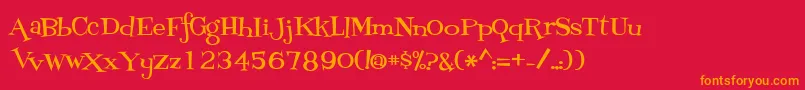 More about FontdinerdotcomLoungy Font FontdinerdotcomLoungy Font – Orange Fonts on Red Background