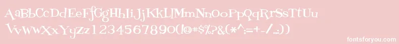FontdinerdotcomLoungy Font – White Fonts on Pink Background