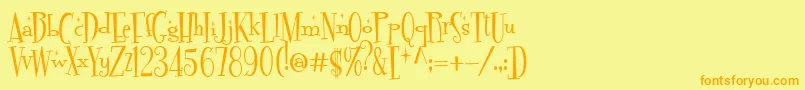 FontdinerdotcomSparkly Font – Orange Fonts on Yellow Background