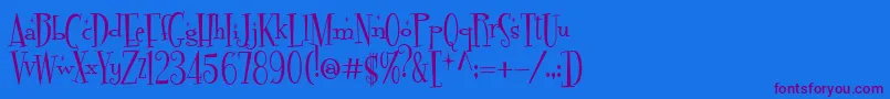 Шрифт FontdinerdotcomSparkly – фиолетовые шрифты на синем фоне