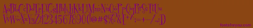 FontdinerdotcomSparkly Font – Purple Fonts on Brown Background