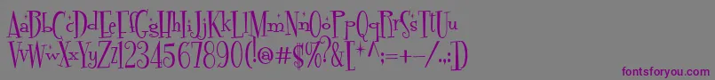 FontdinerdotcomSparkly Font – Purple Fonts on Gray Background