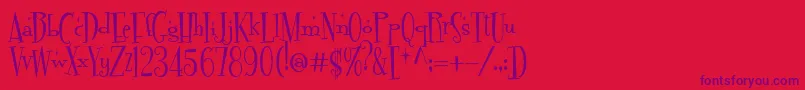 FontdinerdotcomSparkly Font – Purple Fonts on Red Background