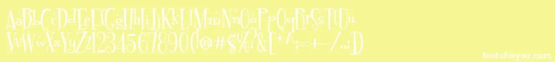 FontdinerdotcomSparkly Font – White Fonts on Yellow Background