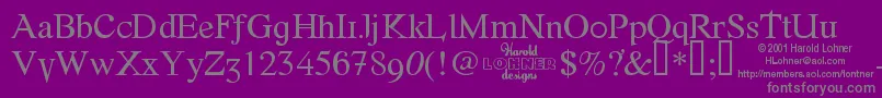 FONTE   -Schriftart – Graue Schriften auf violettem Hintergrund