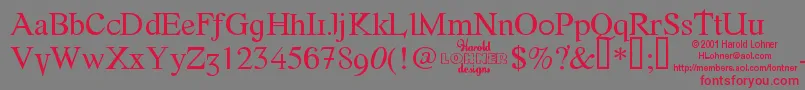 FONTE    Font – Red Fonts on Gray Background