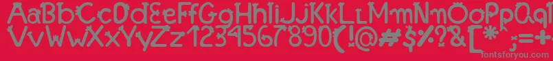 More about Fonte Franjinha Antonia Fagnia Font Fonte Franjinha Antonia Fagnia Font – Gray Fonts on Red Background