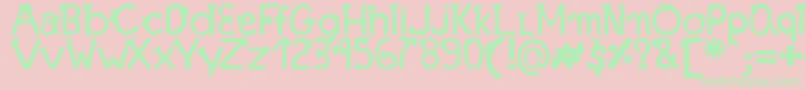 Fonte Franjinha   Antonia Fagnia Font – Green Fonts on Pink Background