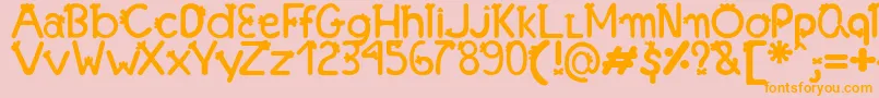 Fonte Franjinha   Antonia Fagnia Font – Orange Fonts on Pink Background