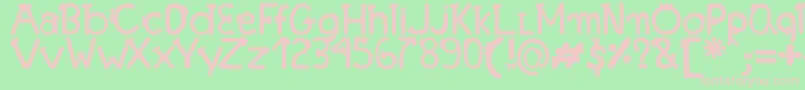Шрифт Fonte Franjinha   Antonia Fagnia – розовые шрифты на зелёном фоне