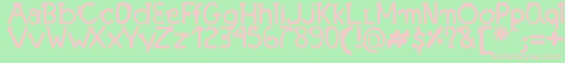 Fonte Franjinha   Antonia Fagnia Font – Pink Fonts on Green Background