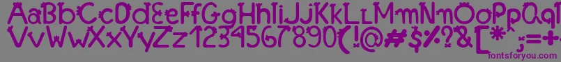 Fonte Franjinha   Antonia Fagnia Font – Purple Fonts on Gray Background